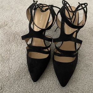Chinese Laundry Suede Tie Back Heels
